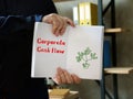 Conceptual photo about Corporate Cash Flow with handwritten text