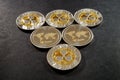 Photo of ripple cryptocurrency coins Royalty Free Stock Photo