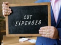 Conceptual photo about CUT EXPENSES with written text Royalty Free Stock Photo