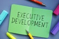 Conceptual photo about Executive Development with handwritten phrase