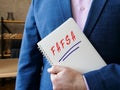 Conceptual photo about FAFSA Free Application for Federal Student Aid with written phrase
