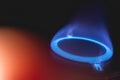 Conceptual photo of gas burners, gas CRISIS in the whole world Royalty Free Stock Photo