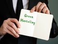 Conceptual photo about Green Marketing with handwritten text Royalty Free Stock Photo