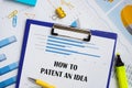 Conceptual photo about How To Patent An Idea with written phrase