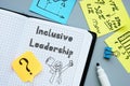 Conceptual photo about Inclusive Leadership with handwritten text