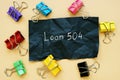 Conceptual photo about Loan 504 with written text