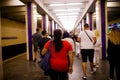 Conceptual photo about obesity. Fat people in the city.