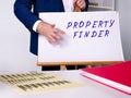 Conceptual photo about PROPERTY FINDER with handwritten text