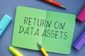 Conceptual photo about Return on Data Assets with written text Royalty Free Stock Photo