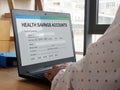 Conceptual photo showing printed text health savings accounts HSA