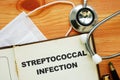 Conceptual photo showing printed text Streptococcal infection Royalty Free Stock Photo
