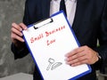 Conceptual photo about Small Business Law with written phrase