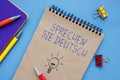 Conceptual photo about Sprechen Sie Deutsch with handwritten phrase