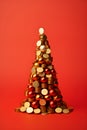 Conceptual photo of tree made of coins and dollars