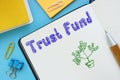 Conceptual photo about Trust Fund with handwritten text