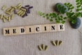 Herbal medicine concept