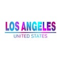 Conceptual phrase Los Angeles. Lettering design for posters, t-shirts, cards, invitations, stickers, banners