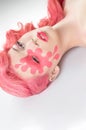 Conceptual pink beauty photoshot