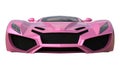 Conceptual pink racing car. 3d illustration.