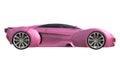 Conceptual pink racing car. 3d illustration.