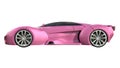 Conceptual pink racing car. 3d illustration.