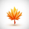 Conceptual polygonal maple leaf