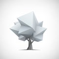 Conceptual polygonal tree. Abstract vector