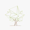 Conceptual Polygonal Tree. Vector Illustration