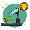 Conceptual Science SunPowered Photosynthesis Study Royalty Free Stock Photo