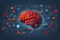 AI Brain Network Concept â Data Flow, Neural Connections, Machine Learning & Cognitive Thinking. AI Generated Royalty Free Stock Photo