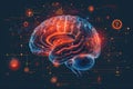 AI Brain Network Concept â Data Flow, Neural Connections, Machine Learning & Cognitive Thinking. AI Generated Royalty Free Stock Photo