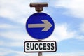 Conceptual sign of sucess in business and life