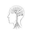 Philosophical Civilization Concept Tree in Human Head Royalty Free Stock Photo