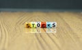 Conceptual of stocks, an item in balance sheet Royalty Free Stock Photo
