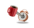 Alarm Clock and Cup Of Coffee
