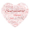 Conceptual Valentine heart word cloud