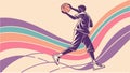 Data runner with digital stream, technology and speed concept vector design Generative AI
