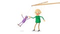 Puppet Master Hand Controlling, vector design Generative AI Royalty Free Stock Photo