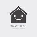Conceptual vision of smart house vector icon. Intelligence building consulting and managed services. Isolated hand drawn