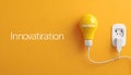 A Conceptual Visual Representation of Innovation and Iteration on Vibrant Orange Background Royalty Free Stock Photo