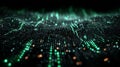 A conceptual visualization of artificial intelligence organizing raw, unstructured data into meaningful patterns. Generative AI Royalty Free Stock Photo