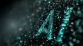 A conceptual visualization of artificial intelligence organizing raw, unstructured data into meaningful patterns. Generative AI Royalty Free Stock Photo