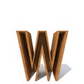 Conceptual wooden brown font