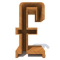 Conceptual wooden brown font