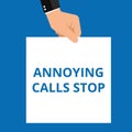 Conceptual writing showing Annoying Calls Stop Royalty Free Stock Photo