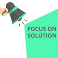 Conceptual writing showing Focus On Solution