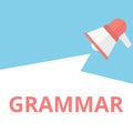 Conceptual writing showing Grammar