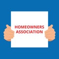 Conceptual writing showing Homeowners Association