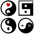 Conceptual YinYang Symbols Royalty Free Stock Photo