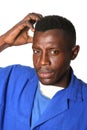 Concerned African Man Royalty Free Stock Photo
